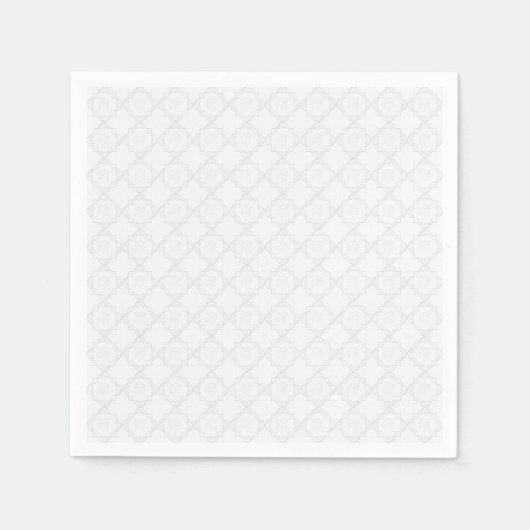 白エレガントレース スタンダードカクテルナプキン (正面)