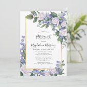 白エレガントローズブルーフローラ退職パーティー 招待状 (スタンド正面)