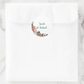 白エレガント丸フローラの封結婚包シーラー ラウンドシール (バッグ)