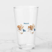 白エレガント乾花杯 タンブラーグラス (正面)