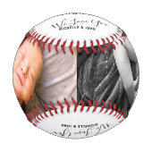 白エレガント人誕生のお知らせ2写真名 野球ボール (正面)