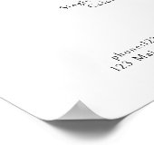 白エレガント値王室のリスト ポスター (角)