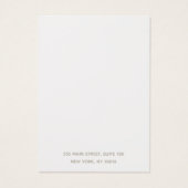 白エレガント円モチーフイヤリング表示カード (裏面)