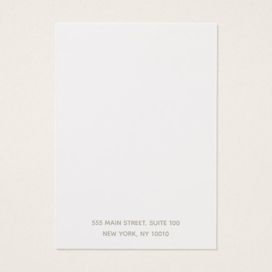 白エレガント円モチーフイヤリング表示カード (裏面)