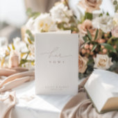 白エレガント写真結婚の誓いカード カード