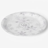 白エレガント冬雪 ペーパープレート (アングル)