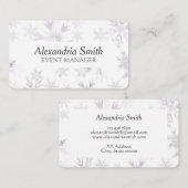 白エレガント冬雪 名刺 (正面/裏面)