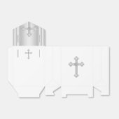 白エレガント十字第1聖餐式 フェイバーボックス (折り畳みなし)