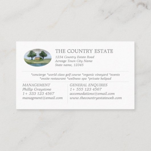 白エレガント名刺 名刺 (裏面)