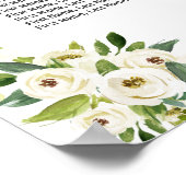 白エレガント咲き花席表 ポスター (角)