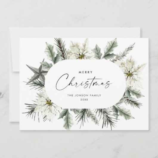 白エレガント基冬リース シーズンカード (正面)