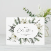 白エレガント基冬リース シーズンカード (スタンド正面)