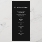 白エレガント墨書婚礼 プログラム (裏面)