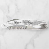 白エレガント大理石のコルクカスタムスクリューオープナー ソムリエナイフ (裏面)