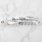 白エレガント大理石のコルクカスタムスクリューオープナー ソムリエナイフ (正面)