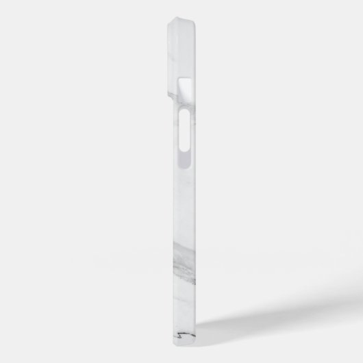 白エレガント大理石カスタムロゴ Case-Mate iPhoneケース (裏面 / 左)