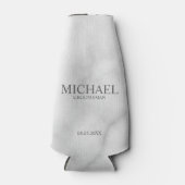 白エレガント大理石グパーソナライズされたロンプマン ボトルクーラー (正面)