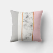 白エレガント大理石グレーピンク クッション (裏面)