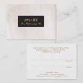 白エレガント大理石サロンとスパ紹介 紹介カード (正面/裏面)