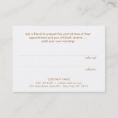 白エレガント大理石サロンとスパ紹介 紹介カード (裏面)