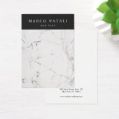 白エレガント大理石ネックレス表示カード (デスク)