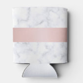 白エレガント大理石バラ金ゴールドスフェイクリップ 缶クーラー (裏面)