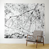 白エレガント大理石パターン タペストリー (インサイチュ(横))