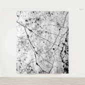 白エレガント大理石パターン タペストリー (正面)