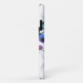 白エレガント大理石ユーカリ Case-Mate iPhoneケース (裏面/右)