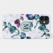 白エレガント大理石ユーカリ Case-Mate iPhoneケース (裏面(横))