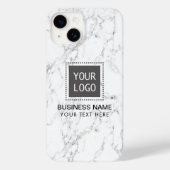 白エレガント大理石企業のカスタムロゴ Case-Mate iPhoneケース (裏面)