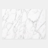 白エレガント大理石包み紙シート ラッピングペーパーシート (正面)