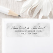 白エレガント大理石結婚の ラベル (インサイチュ)