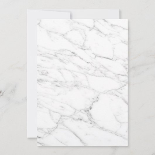 白エレガント大理石結婚式招待状 招待状 (裏面)
