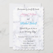 白エレガント大理石結婚式招待状 招待状 (裏面)