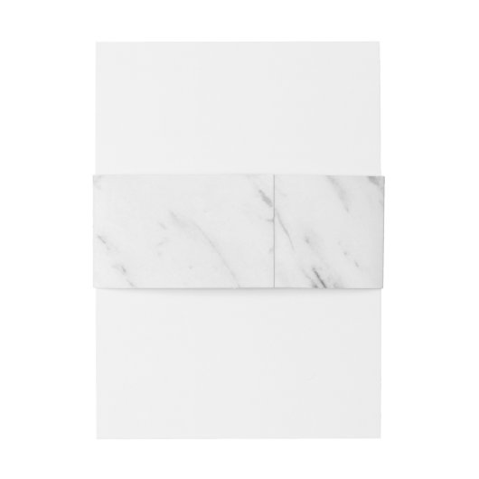 白エレガント大理石&ゴールドフォイル結婚ズモノグラム 招待状ベリーバンド (裏面例)