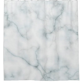 白エレガント大理石 シャワーカーテン