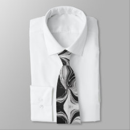 白エレガント大理石 ネクタイ