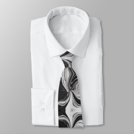 白エレガント大理石 ネクタイ (タイ)