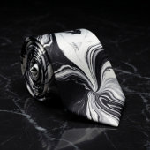 白エレガント大理石 ネクタイ