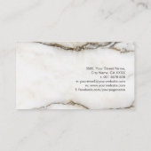 白エレガント大理石 – 暖かい色調 名刺 (裏面)