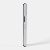 白エレガント大理石 iPhone 15ケース (右側面)