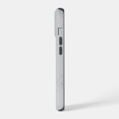 白エレガント大理石 iPhone 15ケース (左側面)