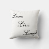 白エレガント字の黒い書道 クッション (裏面)