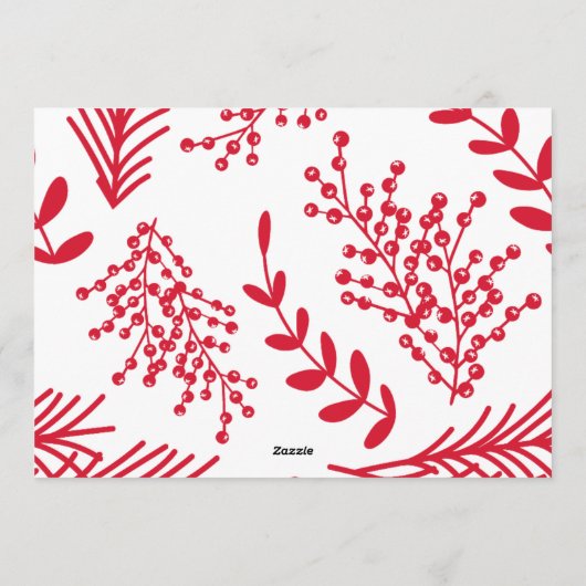 白エレガント字モダン写真楽しいクリスマス シーズンカード (裏面)