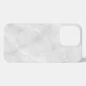 白エレガント平大理石 iPhoneケース (裏面横)