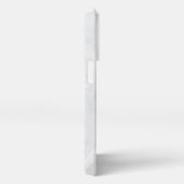 白エレガント平大理石 iPhoneケース (右側面)