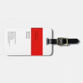 白エレガント平滑ミニマルモダンム ラゲッジタグ (正面横)