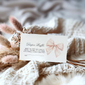 白エレガント弓おむつラッフル エンクロージャーカード