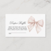 白エレガント弓おむつラッフル エンクロージャーカード (正面)